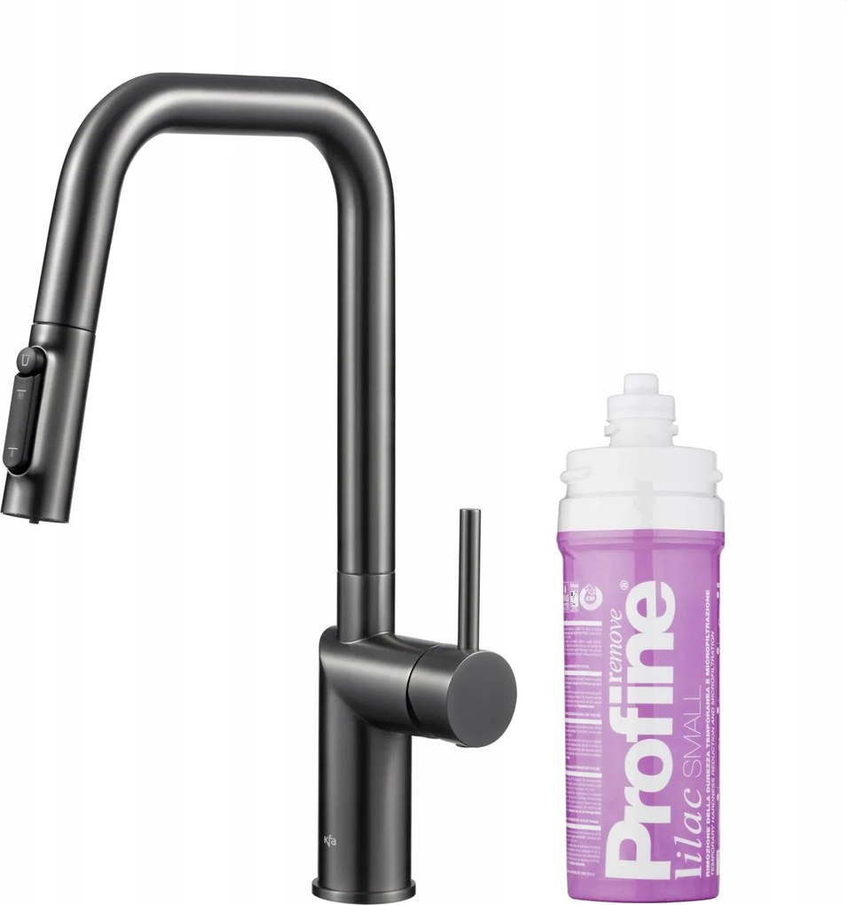 Kfa Konyhai Csaptelep Duero Pure Style Profine Lilac S, Gun Metal Grey