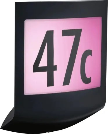 Paulmann 94513 - RGBW LED/8,2W IP44 Dimmelhető házszámvilágítás PADEA 230V
