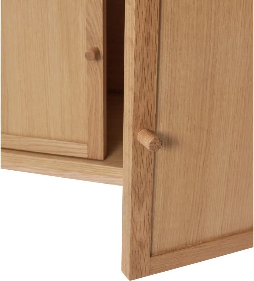 Natúr színű szekrény tölgyfa dekorral 90x90 cm Dash – Hübsch