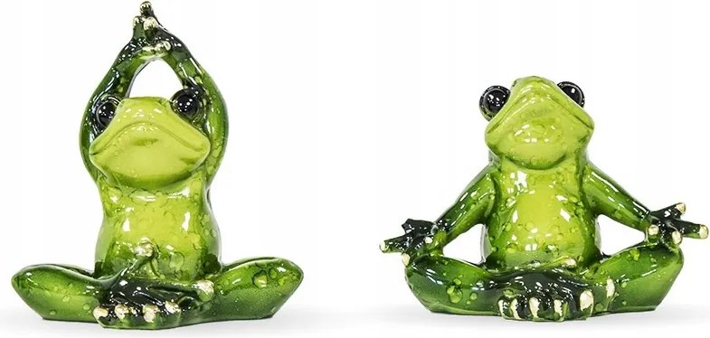 Béka figura dekoráció zöld béka dekoráció otthonra vagy kertbe ajándék