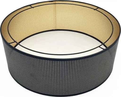 Mennyezeti lámpa SIRJA PLISADO 3xE27/15W/230V Ø 35 cm fekete/arany