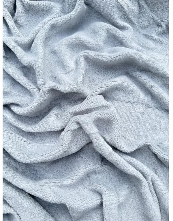 Mikroplüss lepedő Világosszürke Méret: 180x200cm