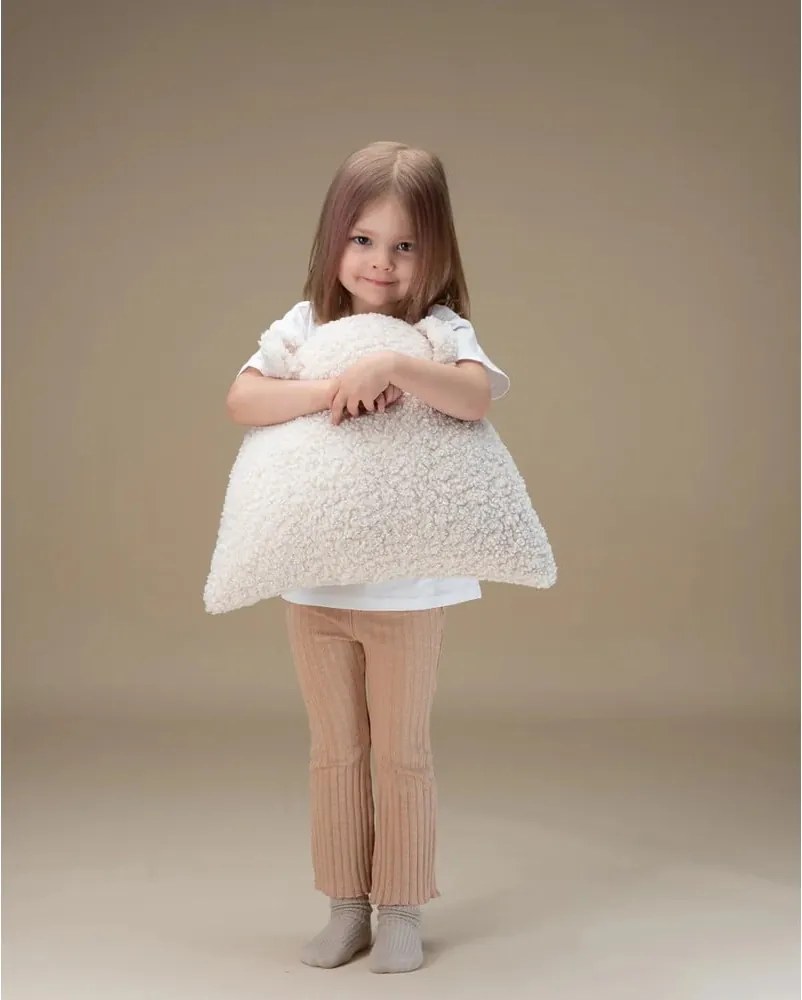 Krémszínű buklé párna gyerek kanapéhoz Bear – Wigiwama