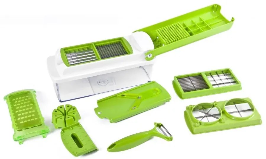 Multifunkciós zöldség aprító tartóval