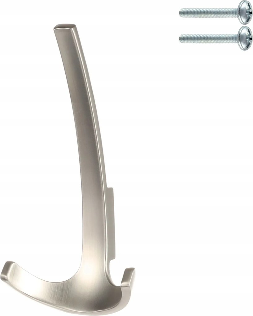 Akasztó 3 karos csavarozható törölközőtartó akasztó fürdőszobába Nikkel