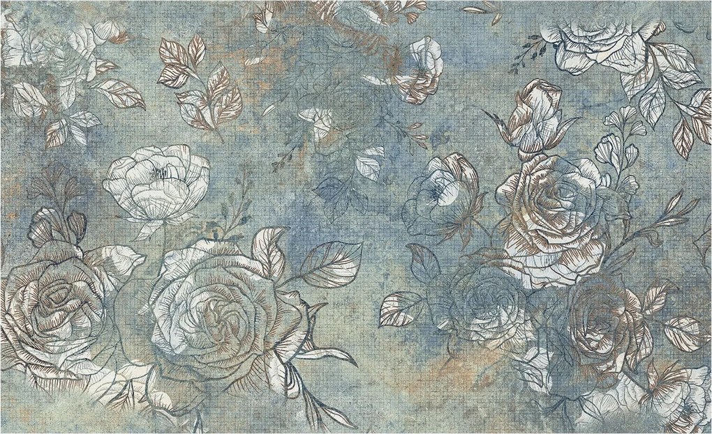 Fali tapéta Prémium Romantikus rózsák 416x254 Ragasztó