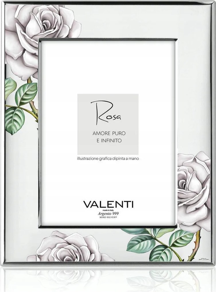 Képkeret festett rózsa motívummal 18x24 cm