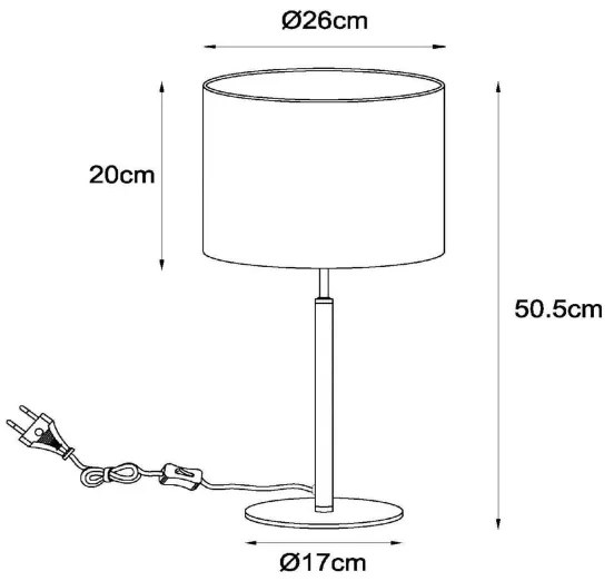 Lucide 45509/81/30 - Asztali lámpa MAYA 1xE27/40W/230V fekete