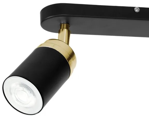 Spotlámpa RENO 2xGU10/8W/230V fekete/arany