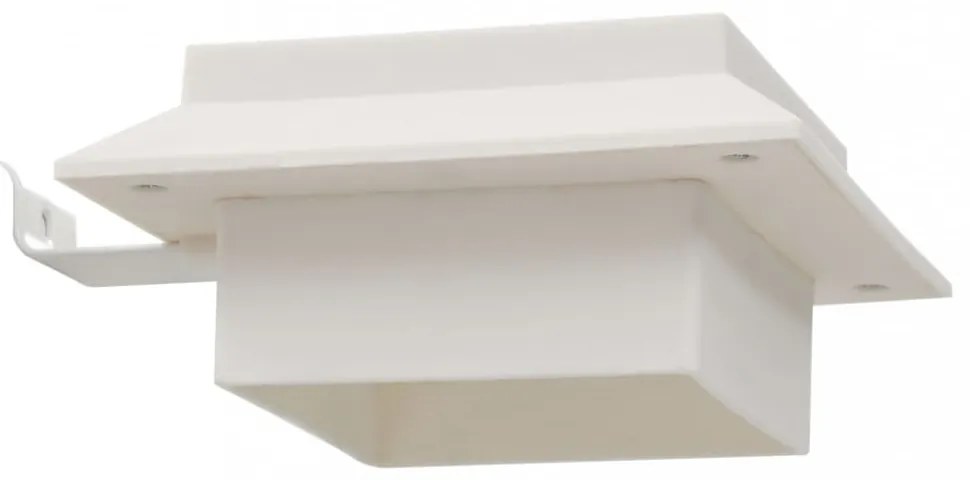 6 db négyszögletes fehér kültéri napelemes LED lámpa, 12 cm