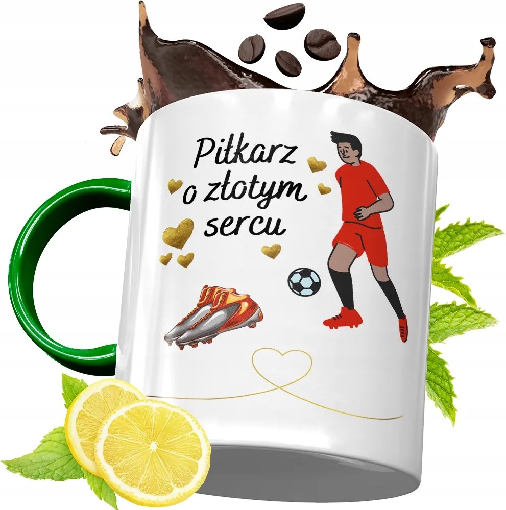 Zöld Bögre Labdarúgónak Születésnapi Ajándék fényképes nyomtatással