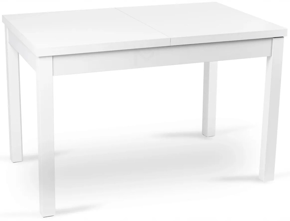 Bővíthető Étkezőasztal Fehér Színben. SKUBI 120-160 cm