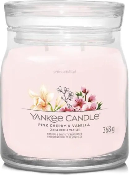 Pink Cherry Vanilla Yankee Candle közepes gyertya
