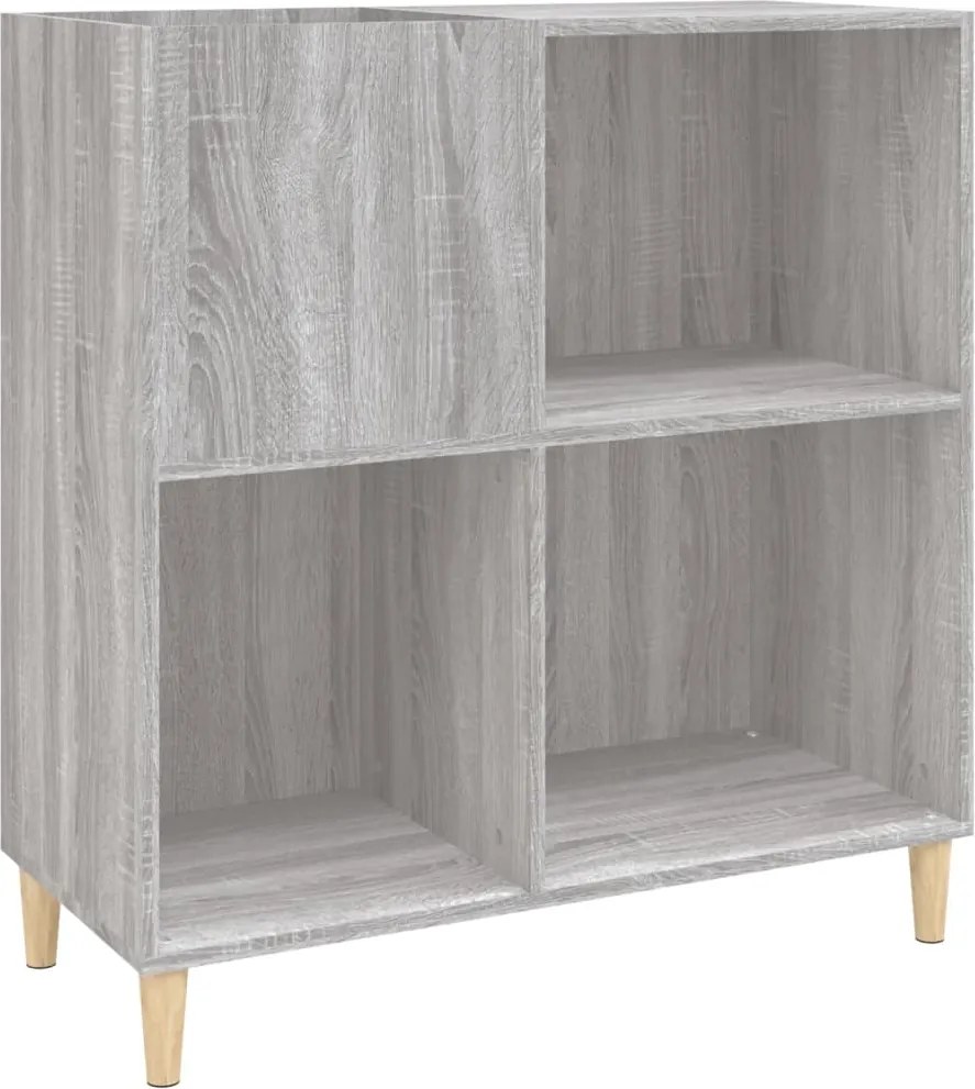 vidaXL szürke sonoma színű szerelt fa hanglemezszekrény 84,5x38x89 cm