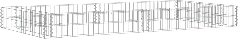 vidaXL horganyzott acél gabion magaságyás 200 x 100 x 20 cm