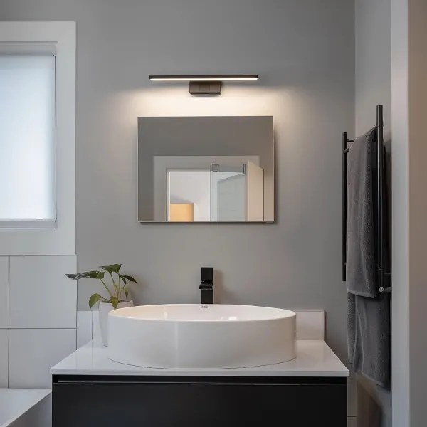 Aigostar - LED fürdőszobai tükörvilágítás LED/8W/230V 4000K 40 cm IP44 fekete