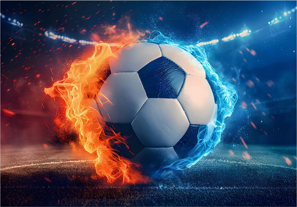 Fotótapéta Futball Tűz és jég Energia a stadionban 312x219 vinil +ragasztó
