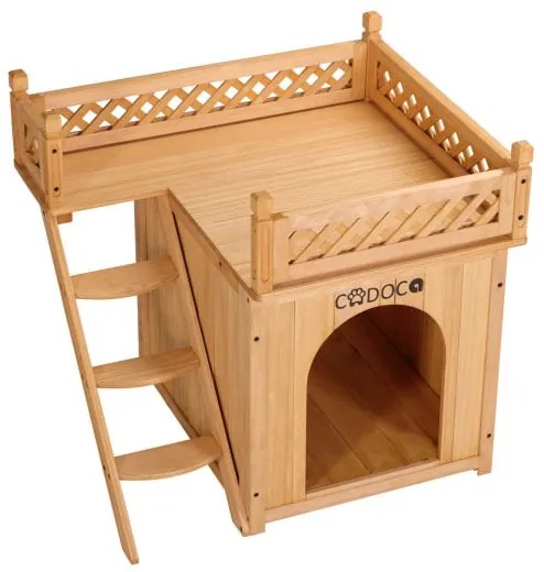 Cadoca® Macskaház erkéllyel 53x54x64 cm