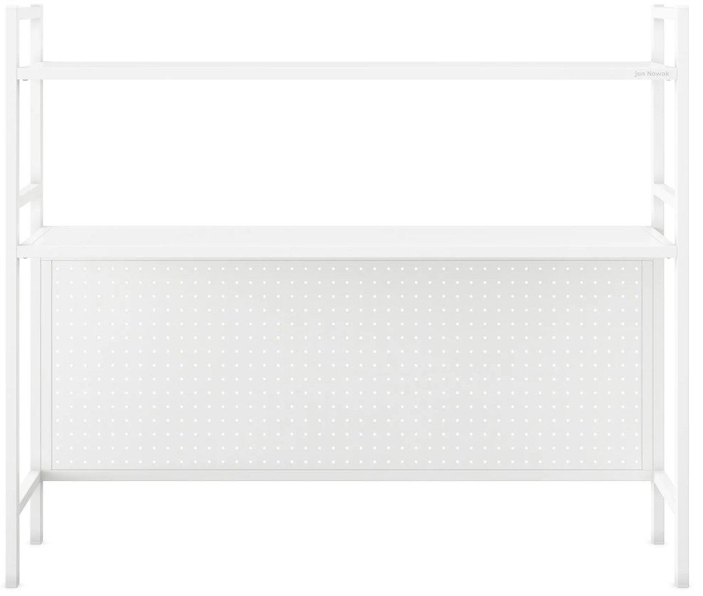 WENDY fém íróasztali feltét, 1150 x 980 x 220 mm, fehér