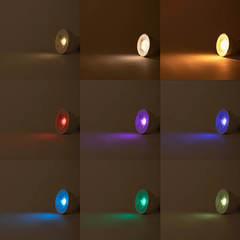 3 darabos intelligens GU10 RGBW LED izzókészlet 5W 350 lm 2200-4000K