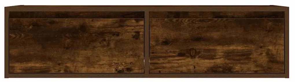 TV szekrény LED világítással füstölt tölgy 100X35,5x25 cm