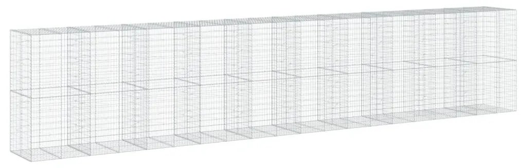 horganyzott vas gabion kosár fedéllel 1000 x 100 x 200 cm