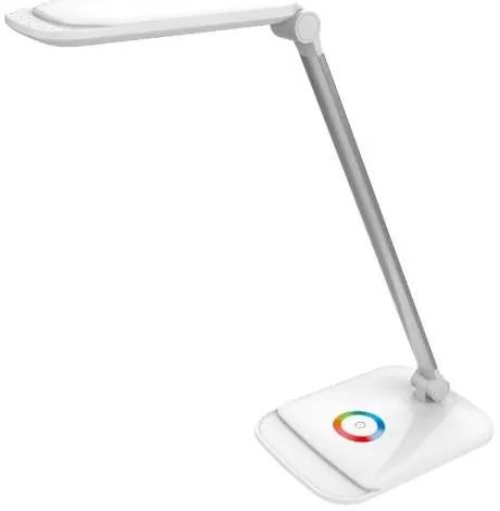 Platinet asztali lámpa 18 W, éjszakai mód + USB, fehér