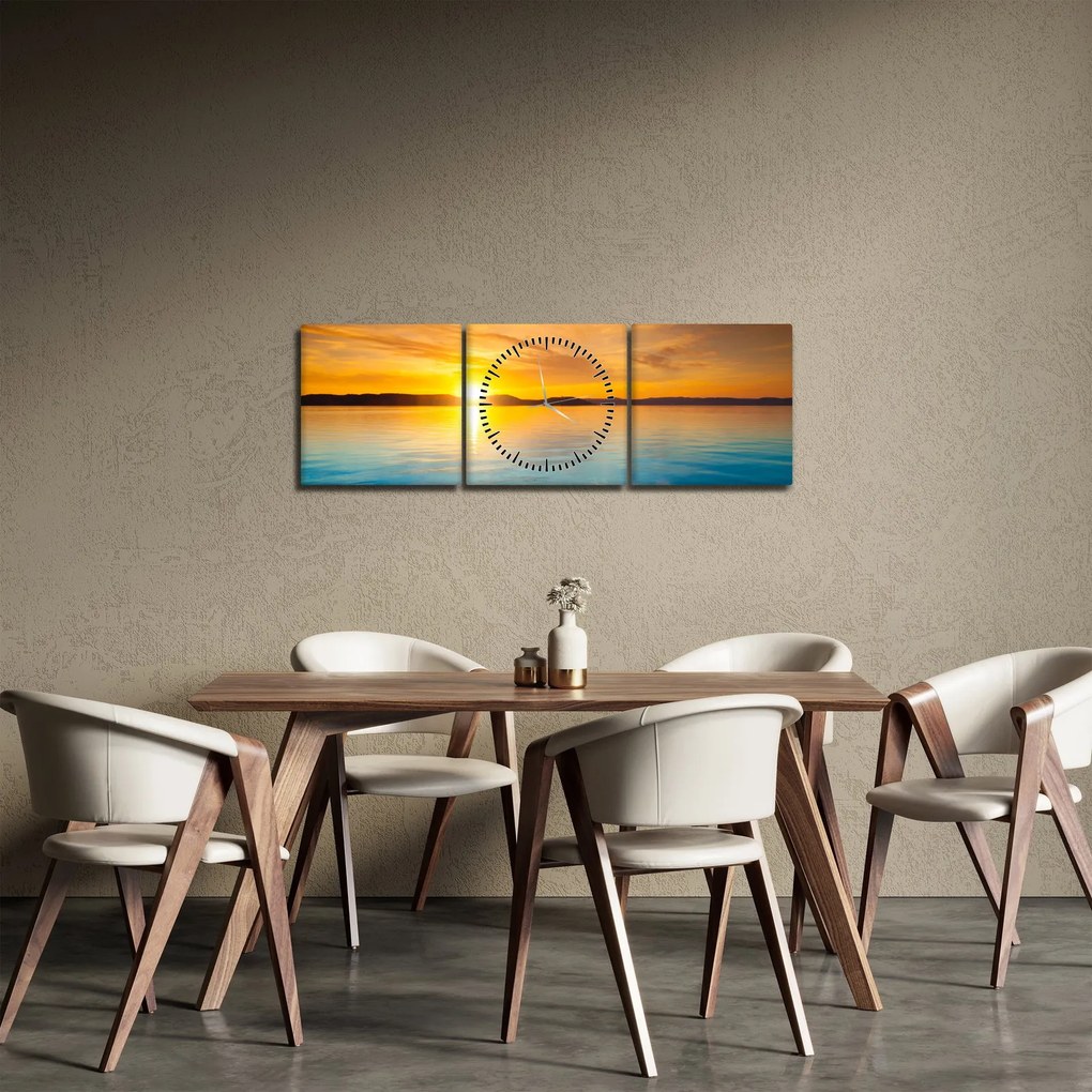 Napkelte képe (órával) (90x30 cm)