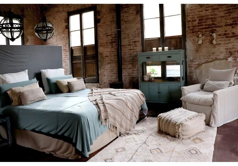 Bézs mosható kézi szövésű pamut szőnyeg 140x200 cm Kaarol Earth – Lorena Canals