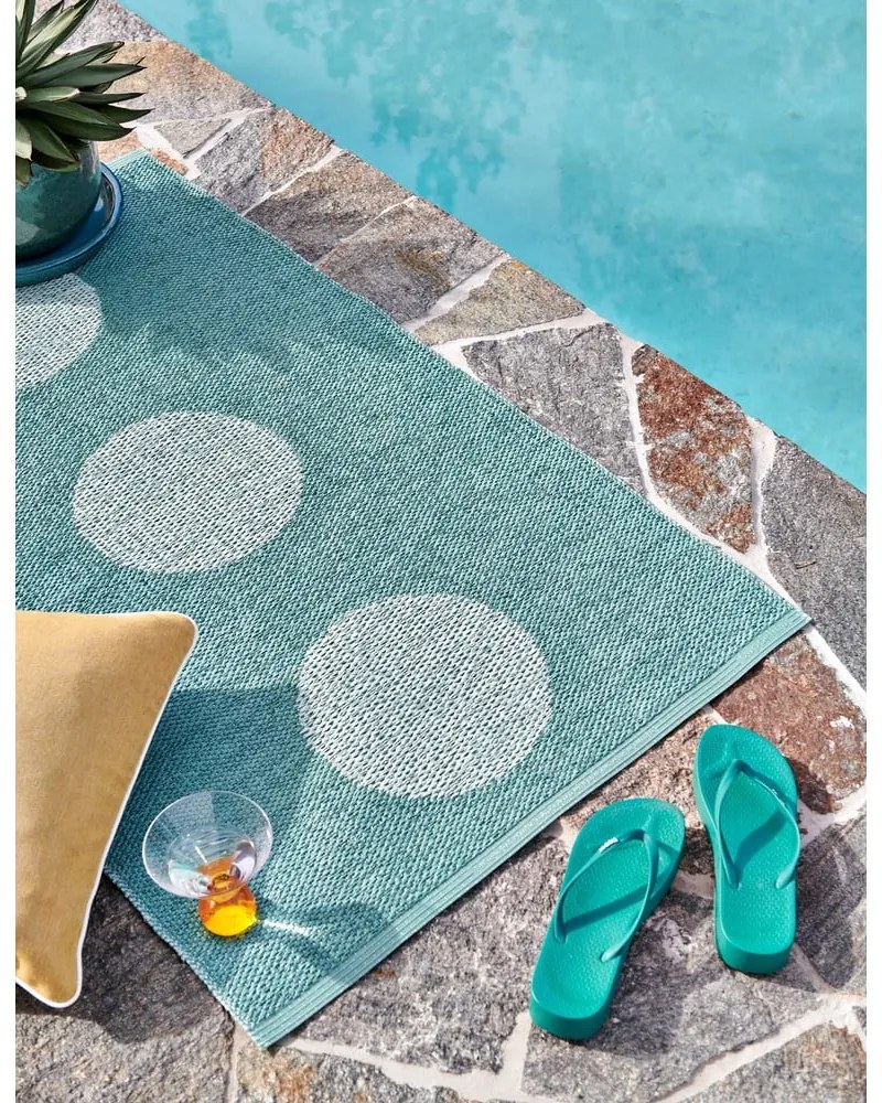 Türkiz kültéri-beltéri szőnyeg 70x120 cm Vera Pop Jade – Pappelina