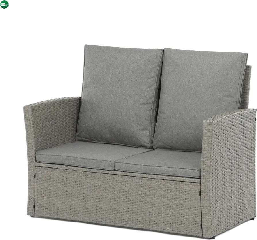 Kerti ülőgarnitúra, polyrattan, szürke, AZS-A1523 GREY
