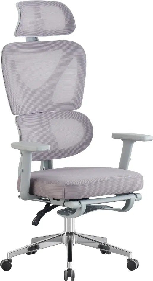 Irodai szék, szürke/króm, DEMOS