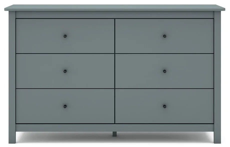 Szürkészöld borovi fenyő komód 130x80x45 cm Misti – Marckeric