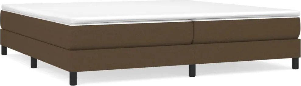 vidaXL sötétbarna szövet rugós ágykeret 200 x 200 cm