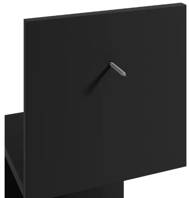 Fali polc SUNEDO 25x125 cm, fekete