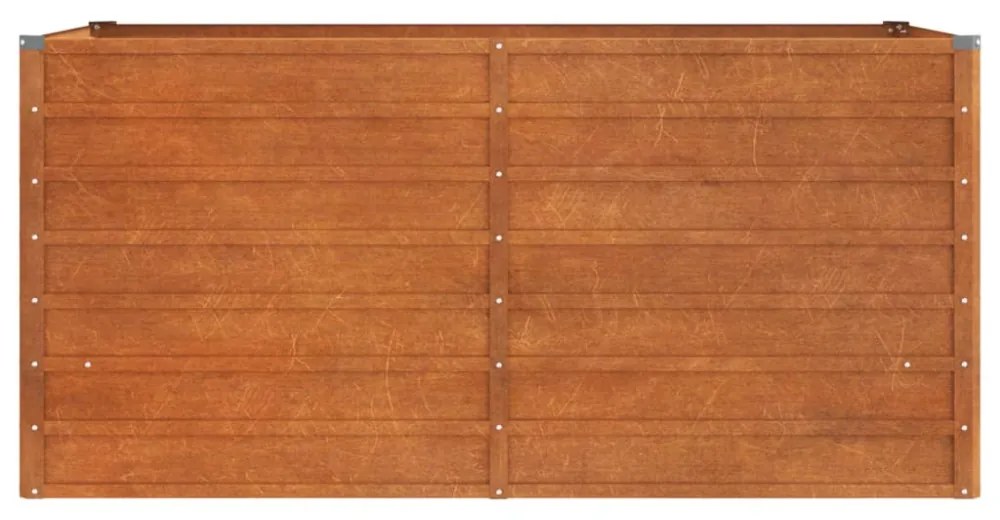 rozsda színű színű corten acél kerti magaságyás 160x80x77 cm