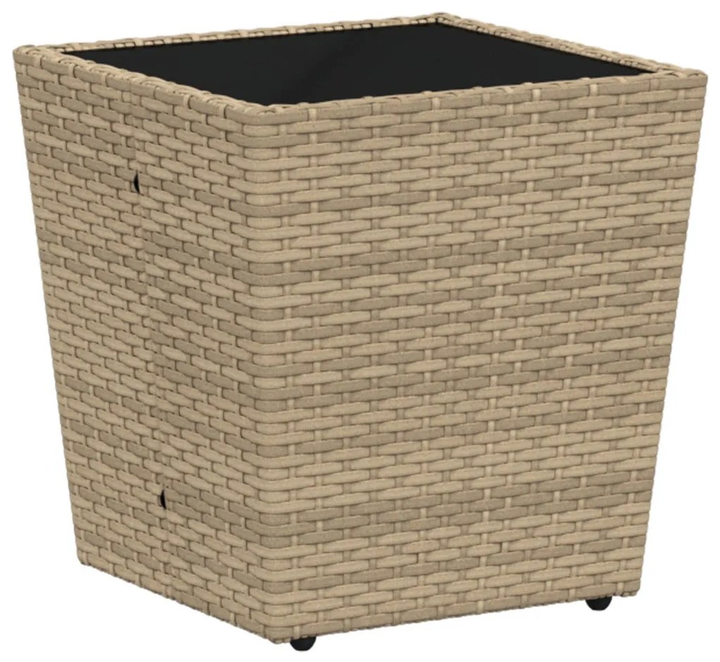 3 darabos Kerti Bistro Szett párnákkal Bézs Poly Rattan
