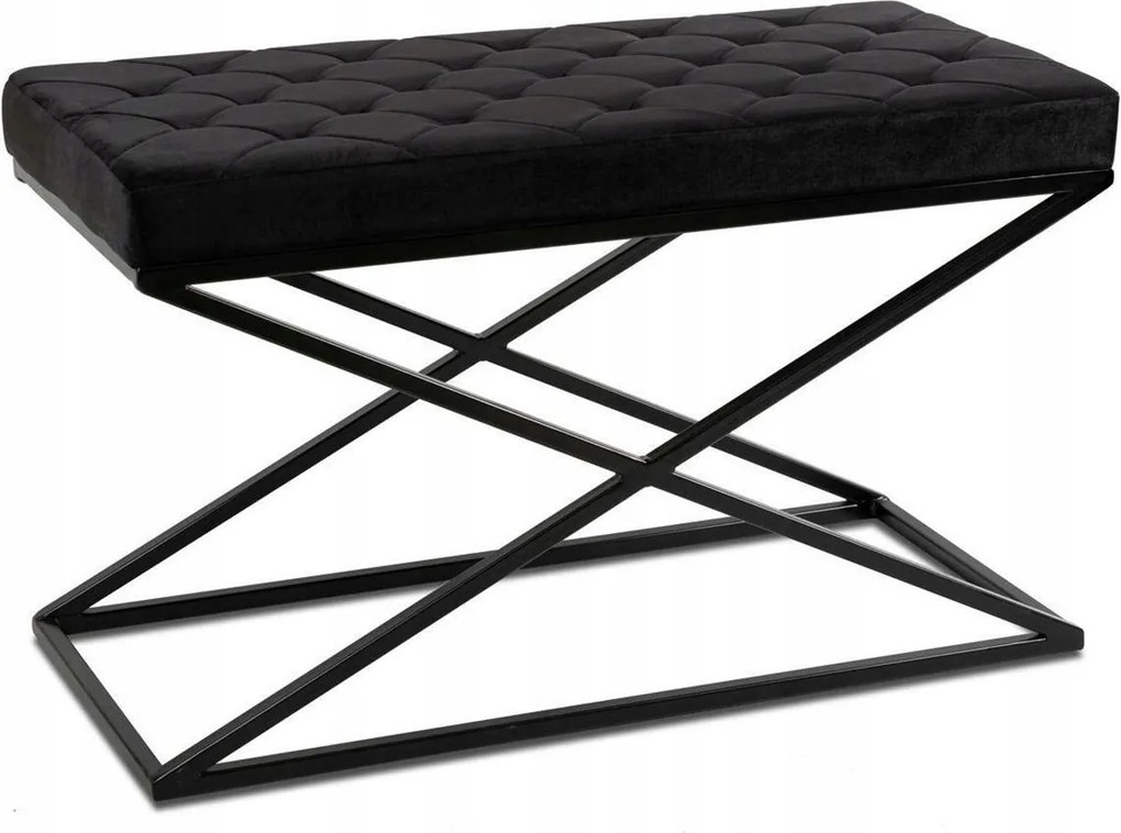 Puff pad fekete modern ülőfelület Glamour