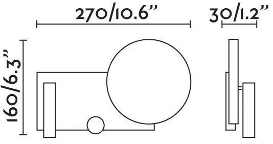 FARO 20065 - LED Dimmelhető fali kislámpa KLEE LED/10W/230V + LED/3W jobb