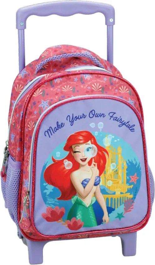 Disney Hercegnők Ariel Fairytale gurulós ovis hátizsák, táska 30 cm