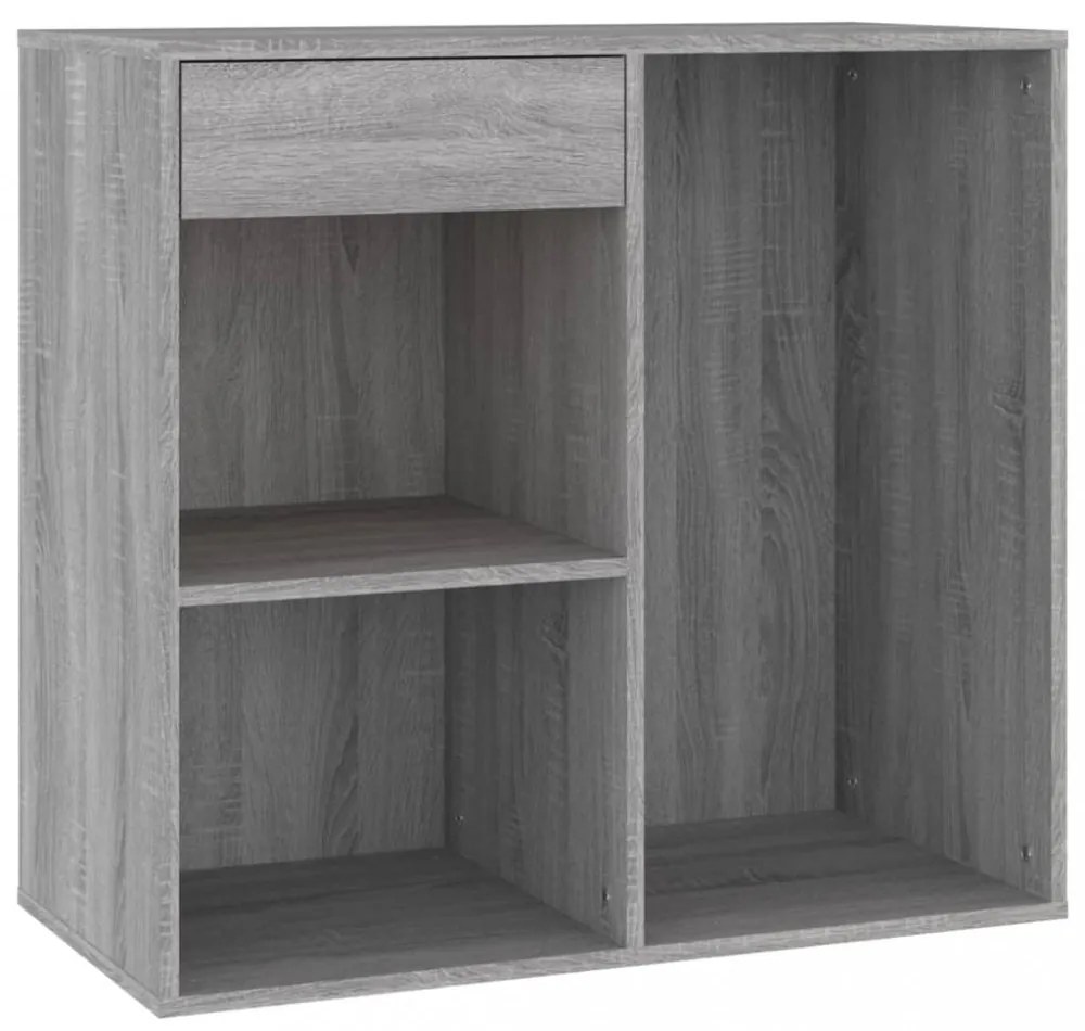 szürke sonoma színű szerelt fa pipereszekrény 80 x 40 x 75 cm