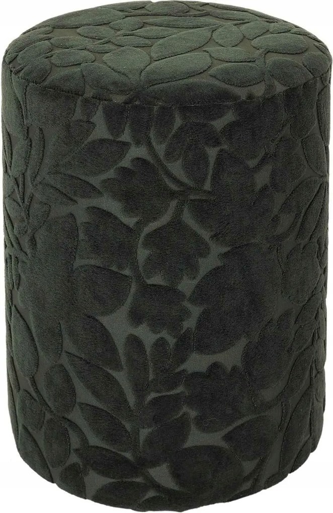 Dekorációs Puff Kárpitozott dombornyomott motívum zöld Boho ülőfelület