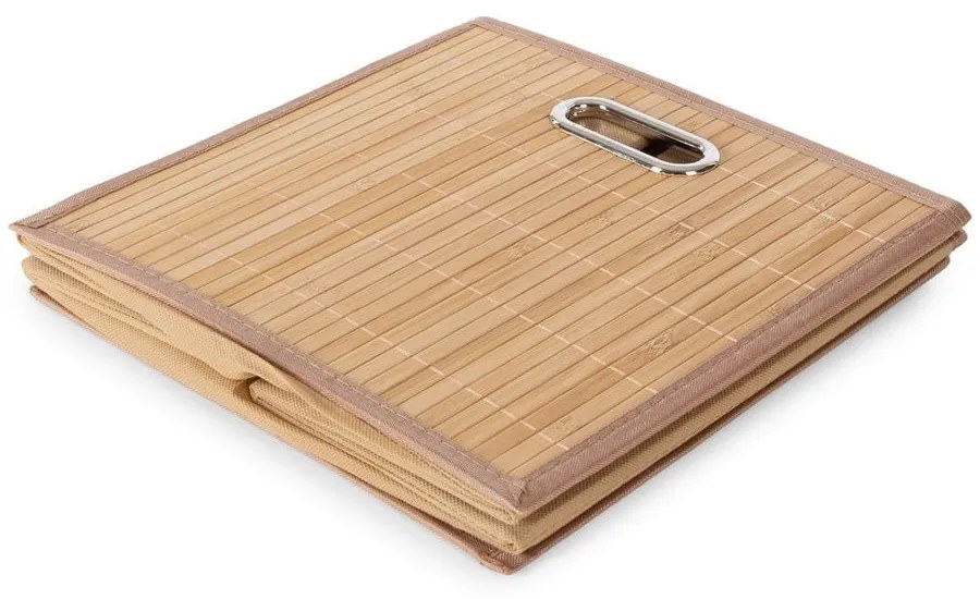 Natúr színű bambusz tárolódoboz 31x31x31 cm – Compactor