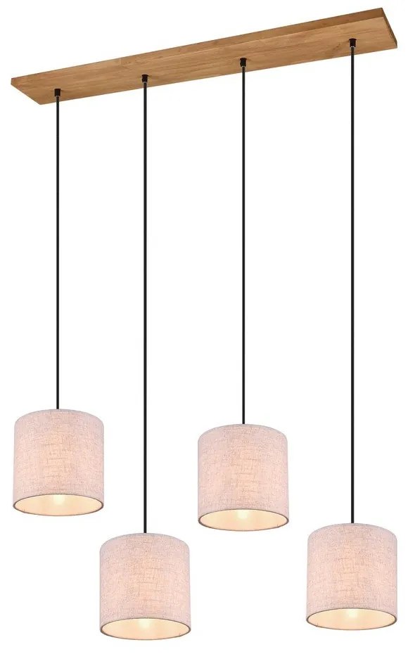 Bézs függőlámpa textil búrával Elmau – Trio