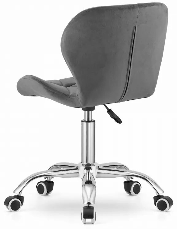 Dolgozószobai szett – összecsukható íróasztal ZARIMO 80×40 cm fehér + irodai szék AVOLA VELVET szürke