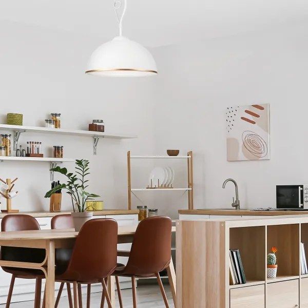 Csillár rúdon RETRO II 1xE27/60W/230V fehér