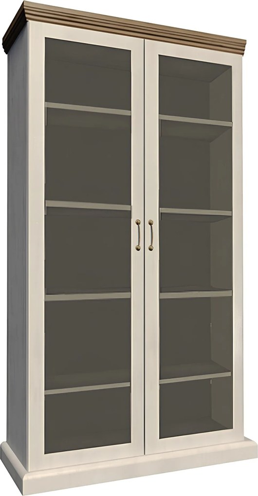 vitrines szekrény, északi sosna/vadtölgy, ROYAL WS