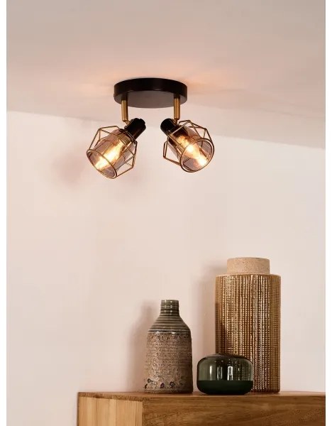 Lucide 77977/12/30 - Spotlámpa NILA 2xE14/25W/230V