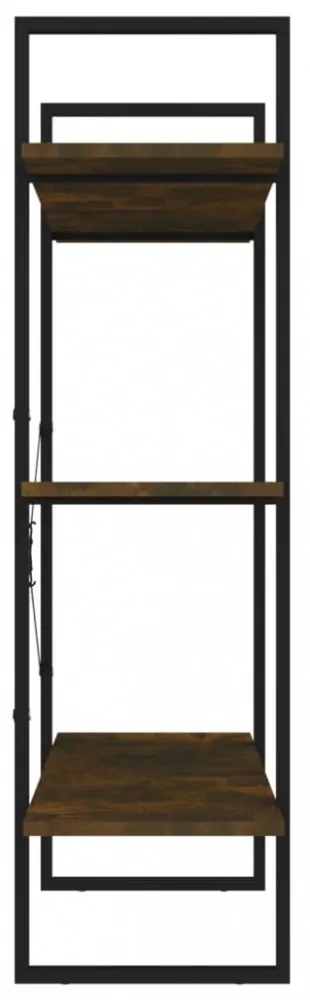füstös tölgyszínű szerelt fa könyvszekrény 100 x 30 x 105 cm