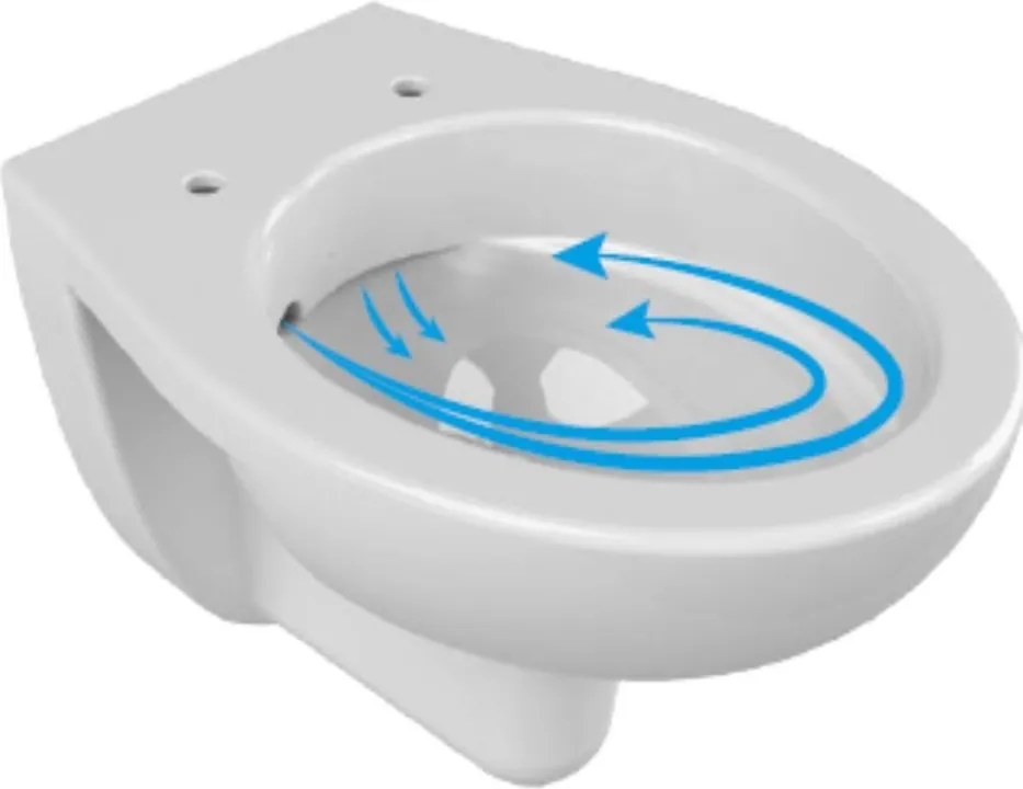 CeraStyle LILA fali WC - perem nélküli - VORTEX örvényöblítéssel